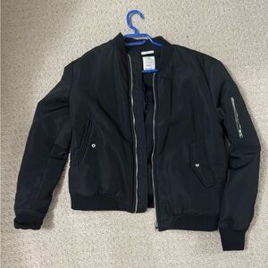 Women's Black Bomber Jacket